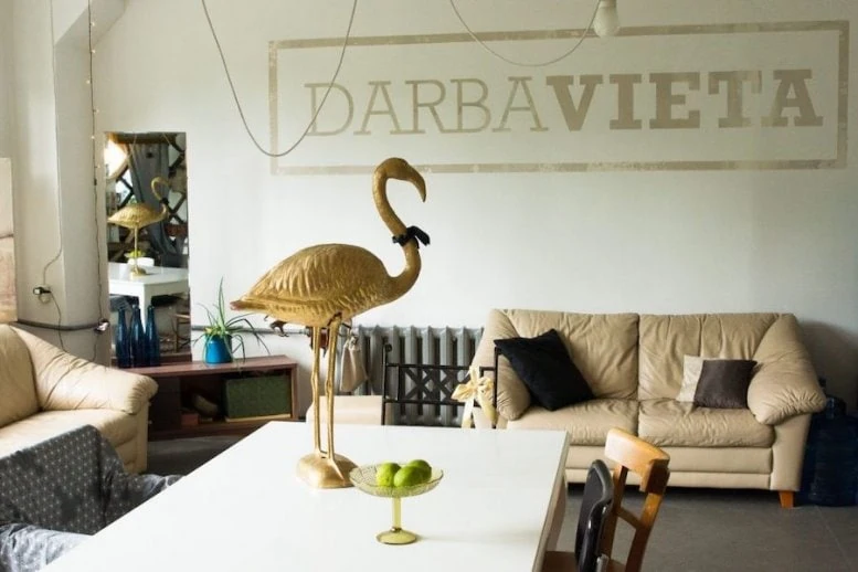 A room at the Darba Vieta coworking space in Riga