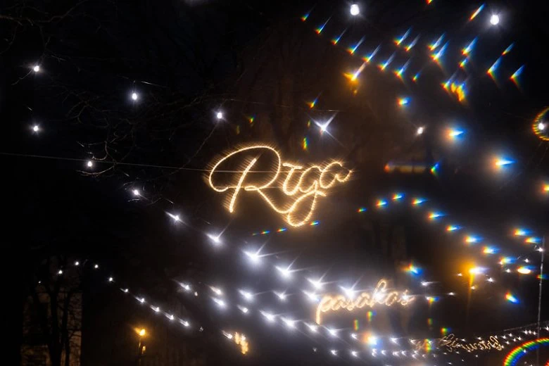 Riga in winter - Christmas lights and decorations in Riga