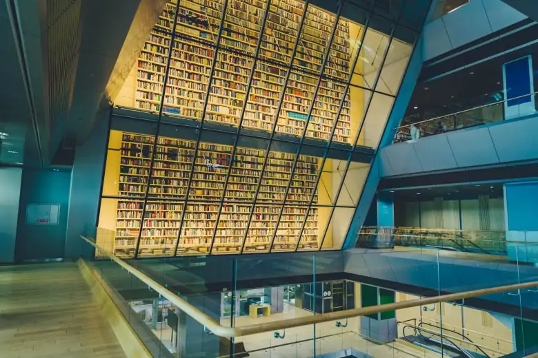 The interior of the National Library of Latvia