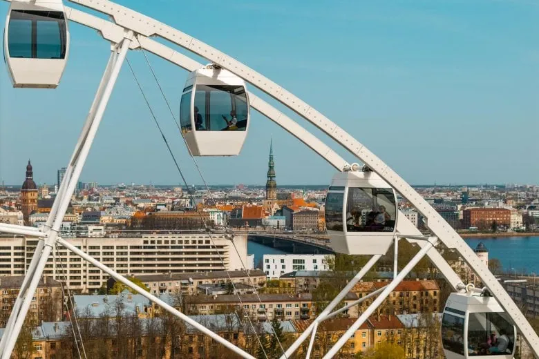 Pārdaugavas apkaime - Rīgas panorāmas rats - apskati pilsētu no augšas