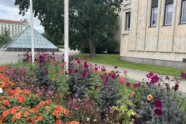 Rīgas dārzu un parku puķu dobes - Akordeonu mūzikas dobe Kronvalda parkā pie Kongresu nama