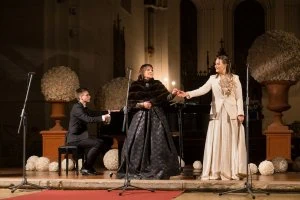 Inese Galante un draugi "Ziemassvētku prelūdija" koncerta ģenerālmēģinājums