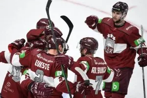 Latvija - Somija. Pārbaudes spēle hokejā