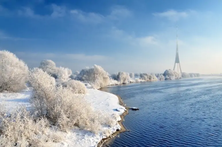 Winter swimming in Riga - Lucavsala (Daugava river)